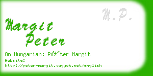 margit peter business card